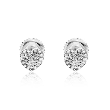 10k Gold Diamond Heart Shaped Earrings 0.11 Ctw